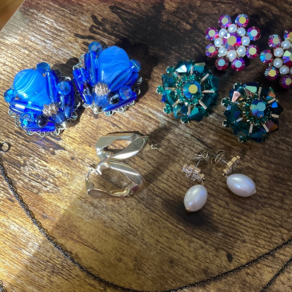 Modern and Vintage earrings… Weiss, Alexis Bittar, Tory Burch, Baublebar.
